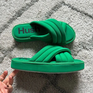 Hush Puppies Sunshine Sandal green platform 7